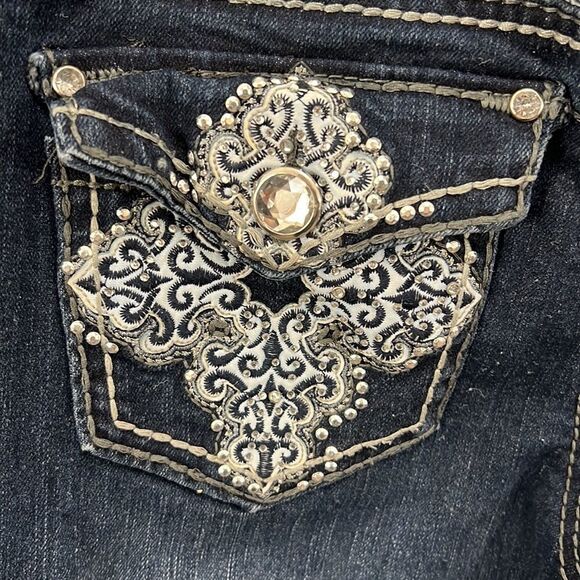Premier by route 21 in stone and stud adorned jeans - Picture 8 of 12